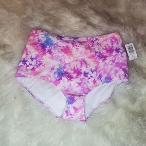 Torrid tie-dye multicolor swim bottom high waist